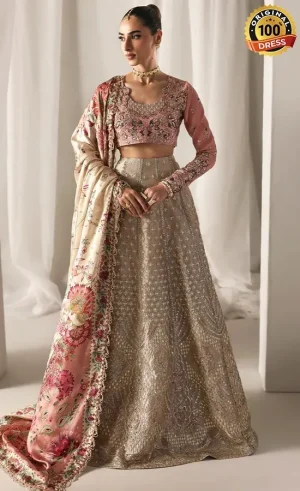 Embroidered Raw Silk Soft Glimmer Dress (3)