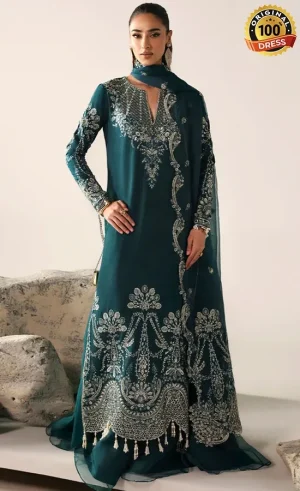 Embroidered Raw Silk Starlight Sway Dress (2)