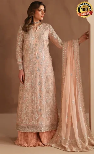 Jazmin Embroidered Chiffon Idrak Dress (3)