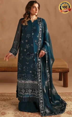 Jazmin Embroidered Chiffon Kaifiya Dress (4)