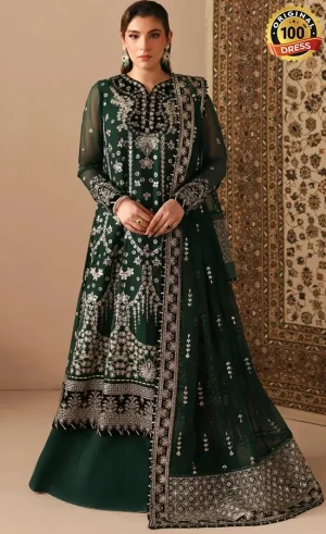 Jazmin Embroidered Chiffon Qaifa Dress (4)