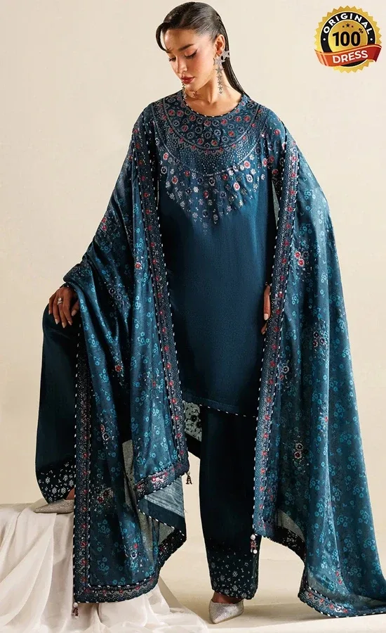 Jazmin Embroidered Raw Silk UR-7062 Dress (1) Jazmin Embroidered Raw Silk UR-7062 Dress (1)
