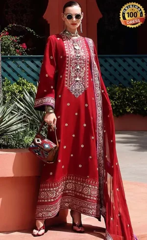 Mushq PK Embroidered Raw Silk Agatha Dress (3)