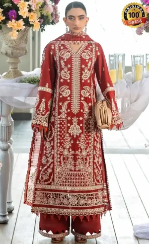 Akbar Aslam Embroidered Lawn Crimelle Dress (3)