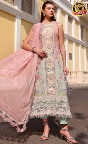 Maria B Embroidered Lawn D-2606-A Dress (1)