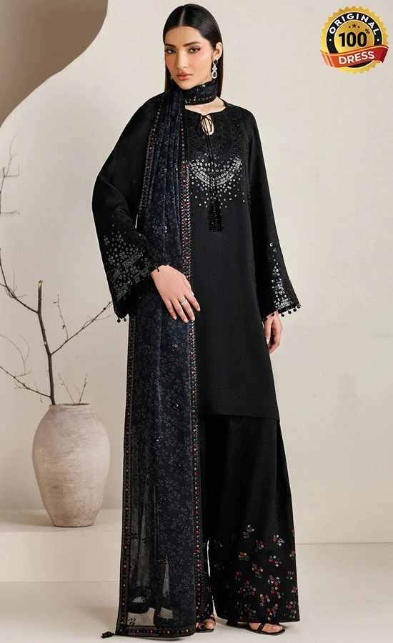 Jazmin Embroidered Raw Silk UR-7081 Dress (1) Jazmin Embroidered Raw Silk UR-7081 Dress (1)