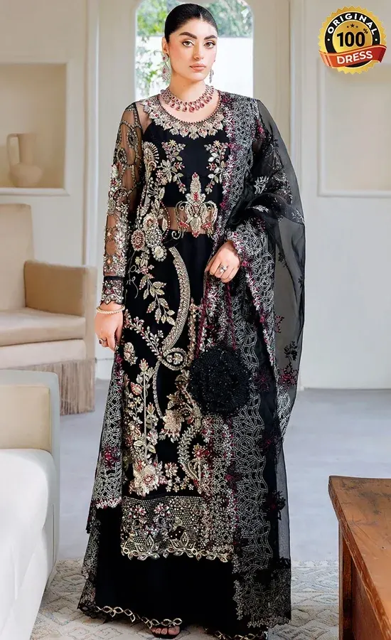 Ramsha PK Embroidered Net H-503 Dress (1) Ramsha PK Embroidered Net H-503 Dress (1)
