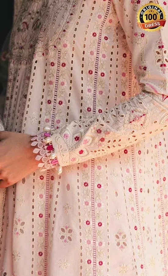 Afrozeh Embroidered Dyed Lawn Khamoshi Dress (1)