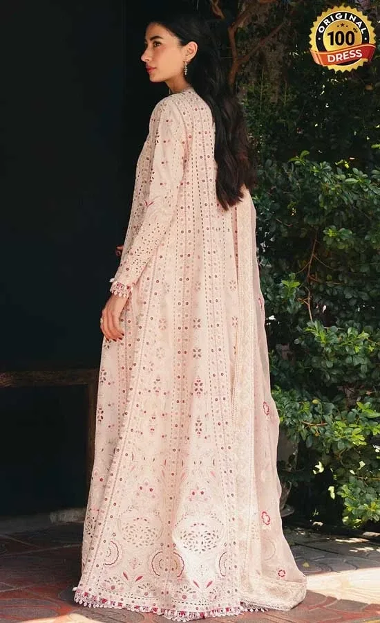 Afrozeh Embroidered Dyed Lawn Khamoshi Dress (3)