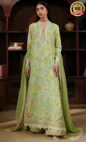 Afrozeh PK Embroidered Printed Lawn Ciel Dress (4)