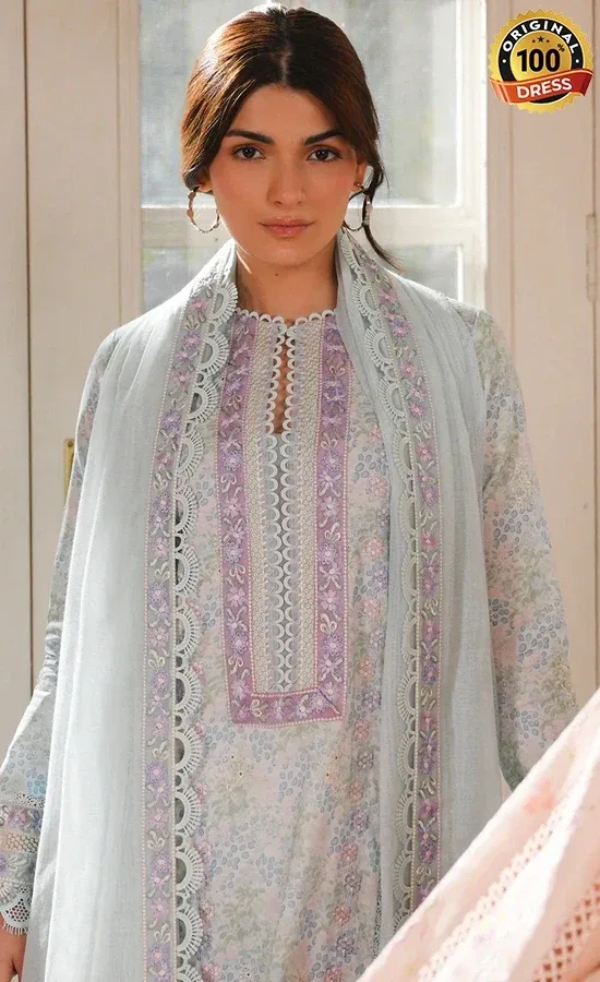Afrozeh PK Embroidered Printed Lawn Fable Dress (4)