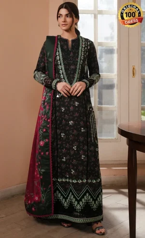 Afrozeh PK Embroidered Printed Lawn Faye Dress (4)