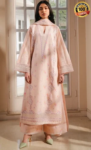 Afrozeh PK Embroidered Printed Lawn Mirel Dress (4)