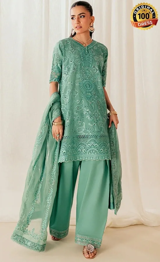 Aik Atelier Embroidered Organza B2603A Dress (1) Aik Atelier Embroidered Organza B2603A Dress (1)