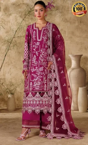 Akbar Aslam Embroidered Lawn Poise Dress (4)