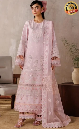 Akbar Aslam Embroidered Lawn Porcelain Dress (2)