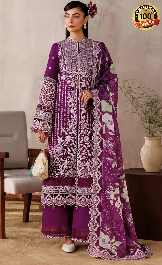 Akbar Aslam Embroidered Lawn Tenebris Dress (3) Akbar Aslam Embroidered Lawn Tenebris Dress (3)