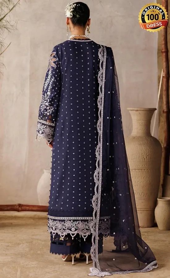 Akbar Aslam Embroidered Lawn Veloure Dress (4)