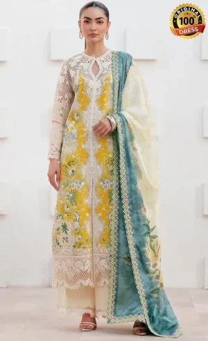 Embroidered Printed Lawn Liorae Dress (4)
