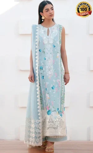 Embroidered Printed Lawn Rosyra Dress (2)