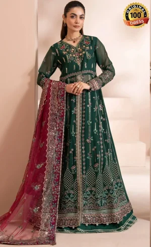 Jazmin Embroidered Chiffon Lazeh Dress (1)