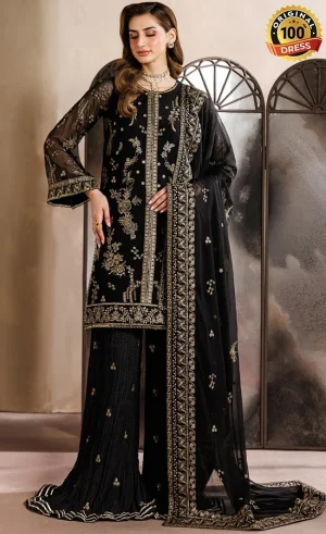 Zarif PK Emberoidered Chiffon ZYR-SUMBUL-05 Dress (2)