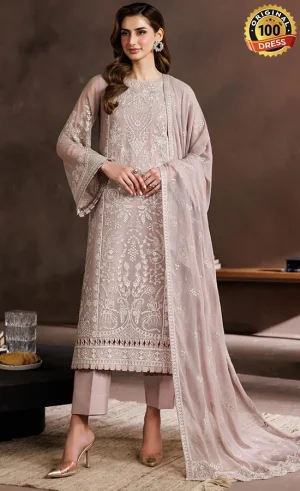 Zarif PK Emberoidered Chiffon ZYR-SUNEHRI-08 Dress (1)