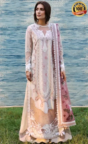 Afrozeh Embroidered Printed lawn Zeyam Dress