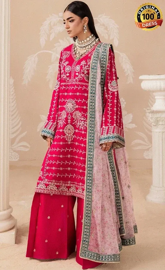 Aik Atelier Embroidered Medium Silk B2606 Dress (1)