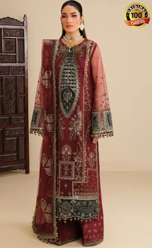 Alizeh PK Embroidered Net Mehal Dress (1)