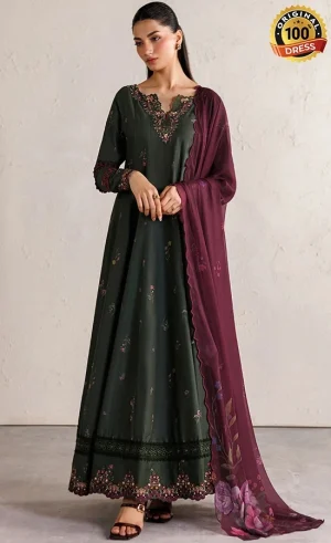 Iznik PK Embroidered Printed Lawn IBE-03 Dress (2)