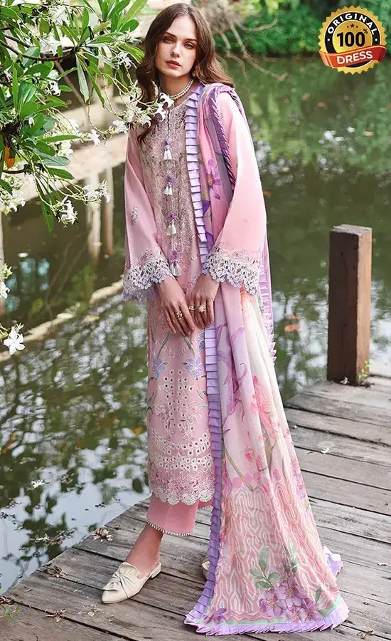 Mushq PK Embroidered Lawn Moonpetal Dress (1)