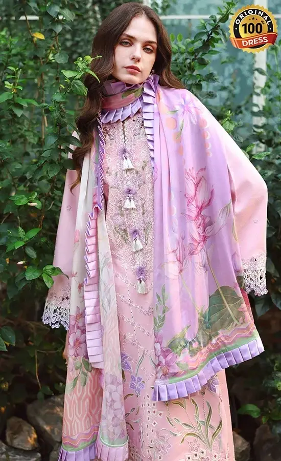 Mushq PK Embroidered Lawn Moonpetal Dress (4)
