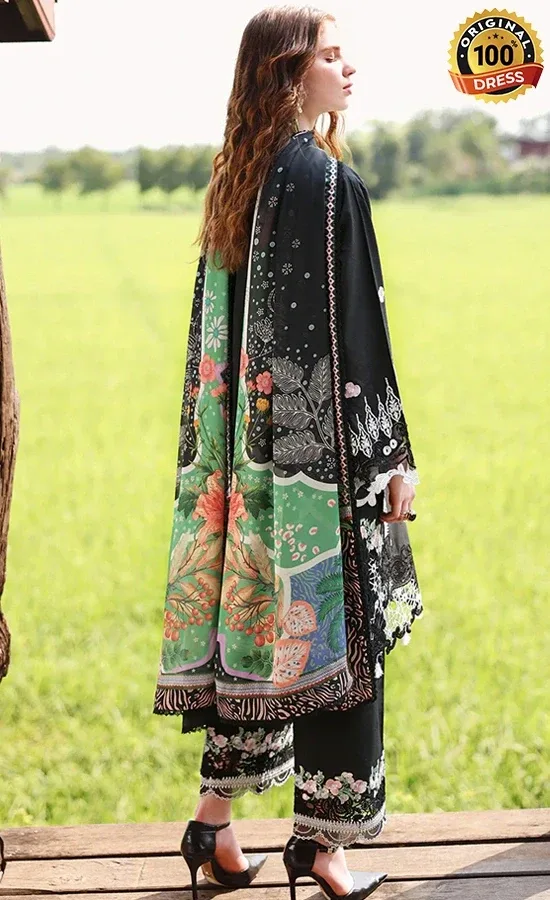 Mushq PK Embroidered Lawn Nightshade Bloom Dress (1)