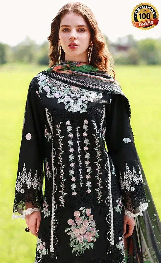 Mushq PK Embroidered Lawn Nightshade Bloom Dress (3)