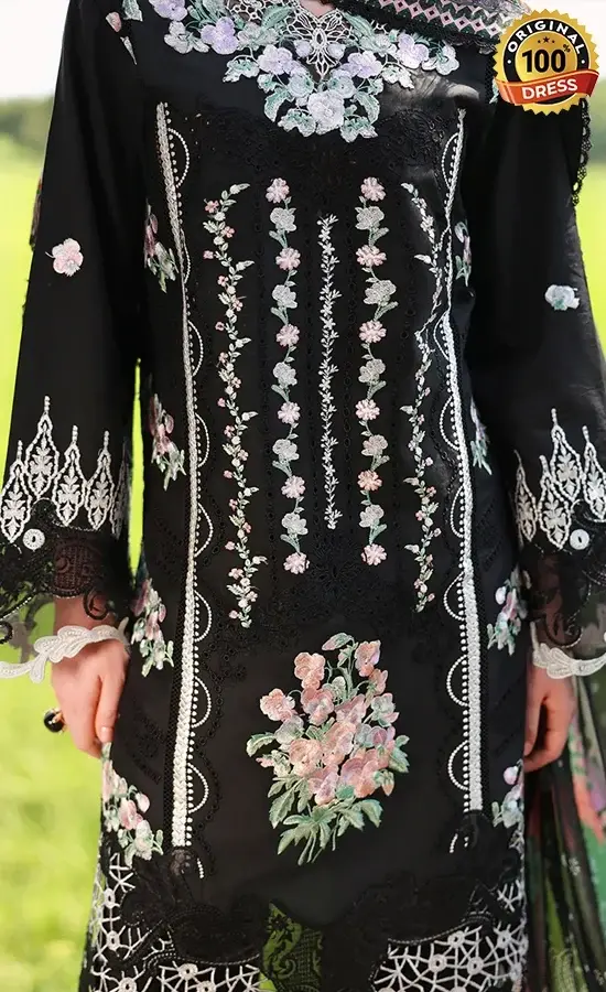 Mushq PK Embroidered Lawn Nightshade Bloom Dress (4)