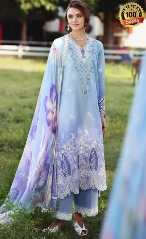 Mushq PK Embroidered Lawn Ombre Whisper Dress (1)