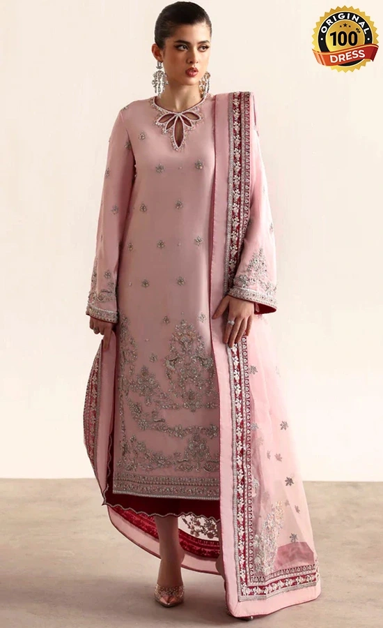 Akbar Aslam Embroidered Silk Cascade Dress (3) Akbar Aslam Embroidered Silk Cascade Dress (3)