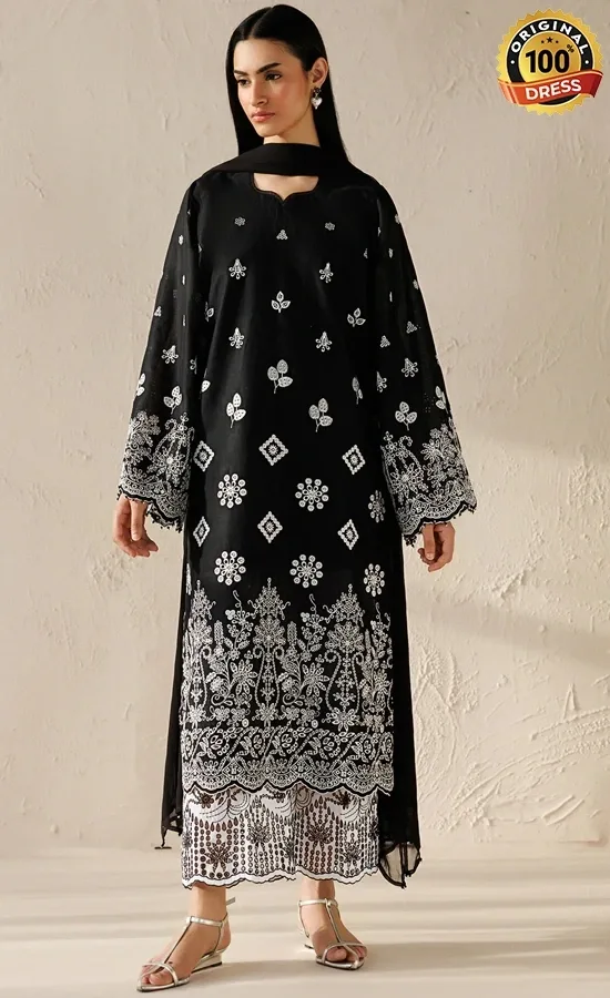 Baroque PK Embroidered Lawn UF-4522 Dress (3) Baroque PK Embroidered Lawn UF-4522 Dress (3)