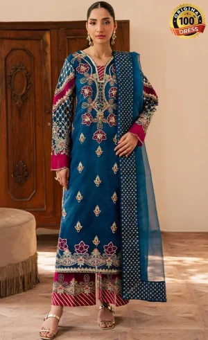 Embroidered Organza Avoir Dress (4)