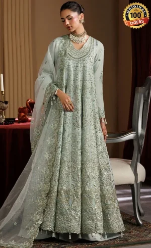 Embroidered Organza Halo Dress (3)