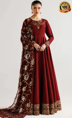 Iznik PK Embroidered Ramen Silk UE-630 Dress (1)
