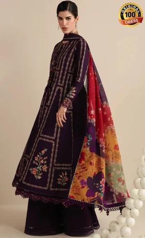 Jazmin Embroidered Lawn IL26-D06 Dress (4)