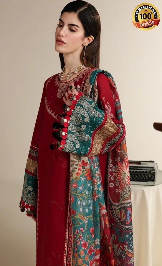 Jazmin Embroidered Lawn IL26-D08 Dress (4)