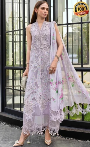 Maria B Embroidered Lawn EL-26-12 Dress (2)