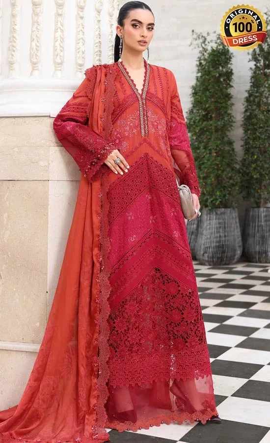 Maria B Embroidered Lawn EL-26-13 Dress (1) Maria B Embroidered Lawn EL-26-13 Dress (1)