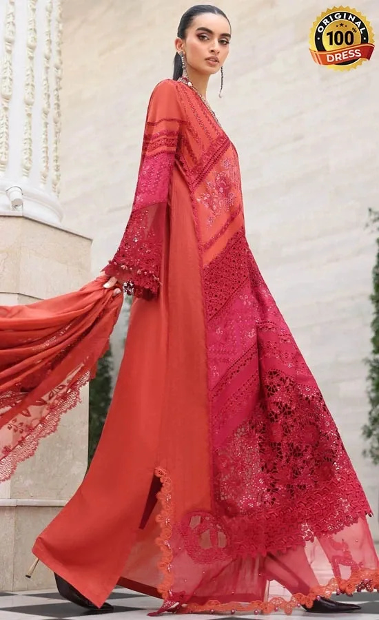 Maria B Embroidered Lawn EL-26-13 Dress (2)