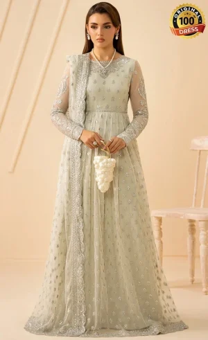 Zarif PK Emberoidered Net Atash Dress (3)