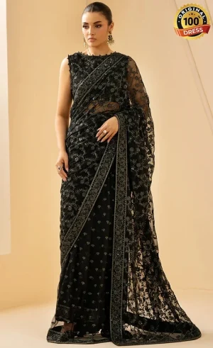 Zarif PK Emberoidered Net Qatim Dress (2)