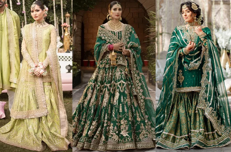 Green Mehndi Outfits